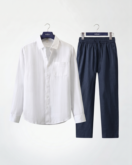 Belluno Rivièra Set - White/Navy Blue