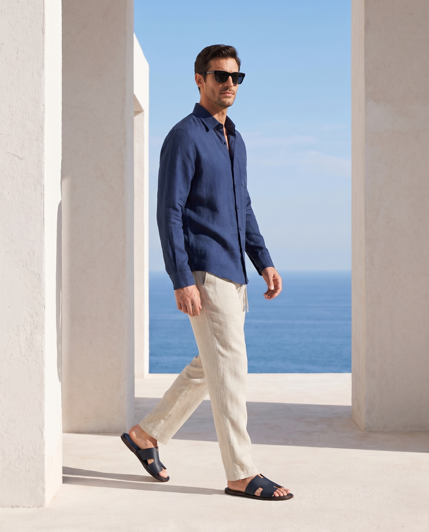 Belluno Rivièra Set - Navy/Beige