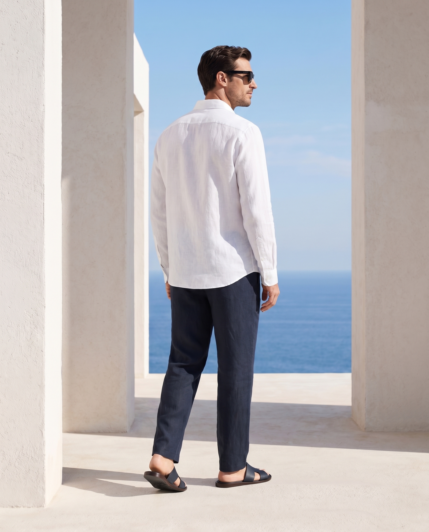 Belluno Rivièra Set - White/Navy Blue
