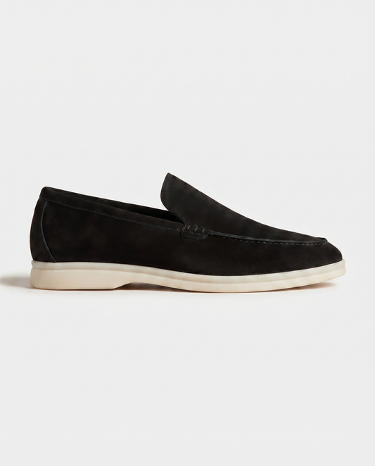 Belluno Suede Loafers - Black