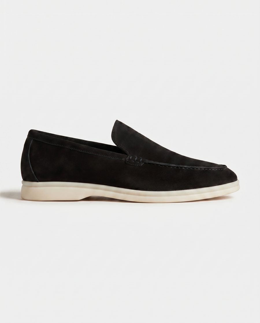 Belluno Suede Loafers - Black