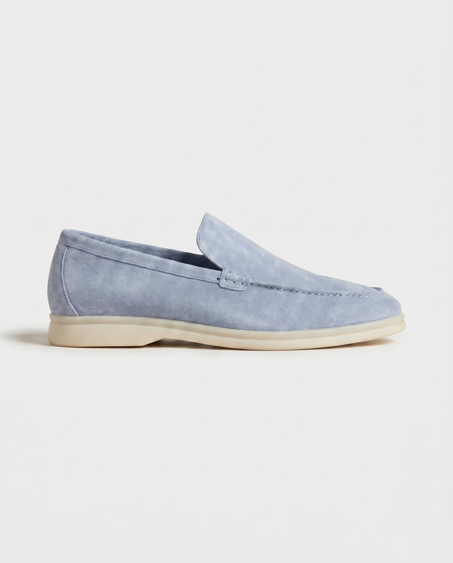 Belluno Suede Loafers - Light Blue